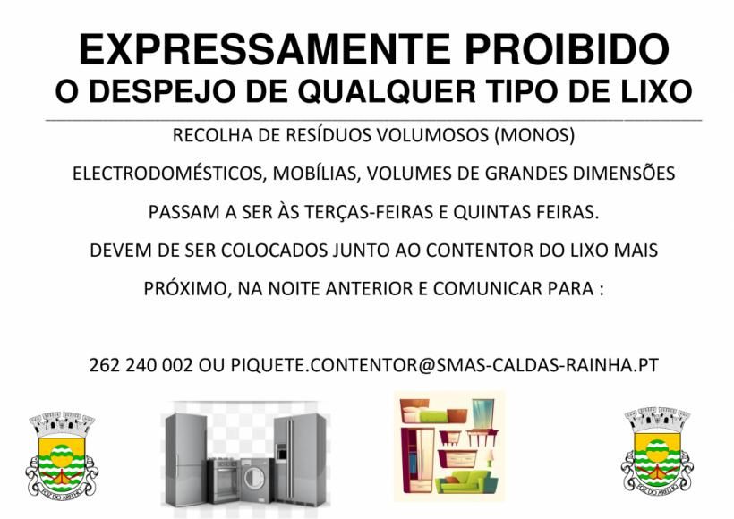 RECOLHA DE MONOS VOLUMOSOS