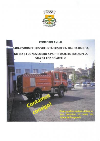PEDIT&Oacute;RIO ANUAL - BOMBEIROS VOLUNT&Aacute;RIOS CALDAS DA RAINHA