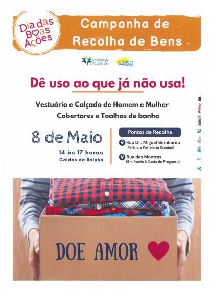 Dia das Boas A&ccedil;&otilde;es - Campanha de Recolha de Bens -> 8 de Maio [14 &agrave;s 17 horas]