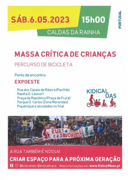 Terceira edi&ccedil;&atilde;o Kidicaldas 6 Maio - Ter&aacute; in&iacute;cio &agrave;s 15h00, na zona do estacionamento da Expoeste