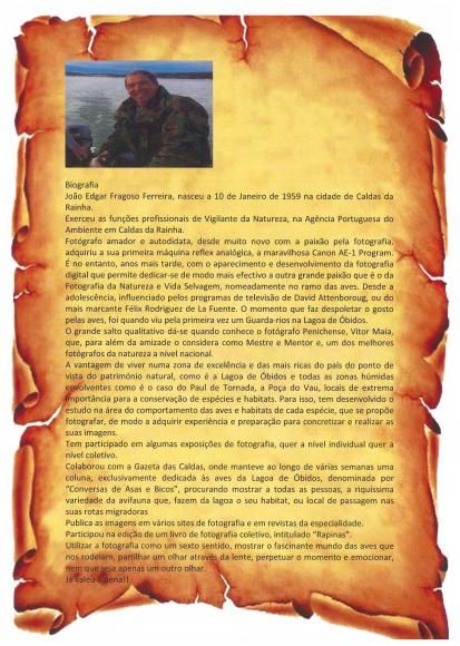 Jo&atilde;o Edgar Fragoso Ferreira -  Fot&oacute;grafo Amador - Biogradia