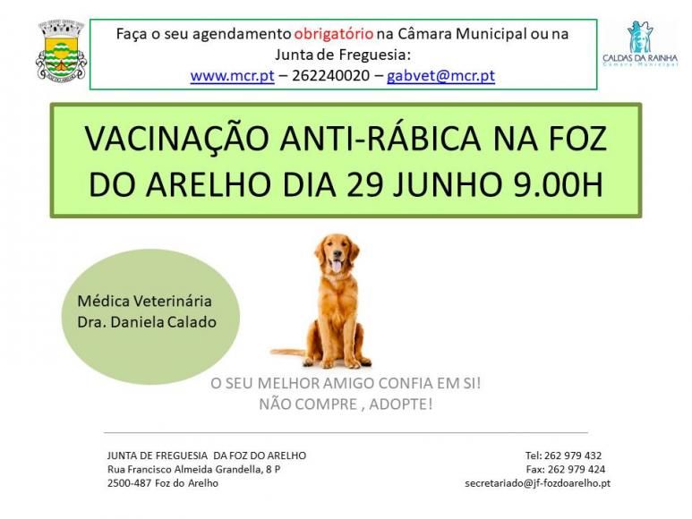 VACINA ANTI-R&Aacute;BICA NA FOZ DO ARELHO - OBRIGAT&Oacute;RIO INSCRI&Ccedil;&Atilde;O